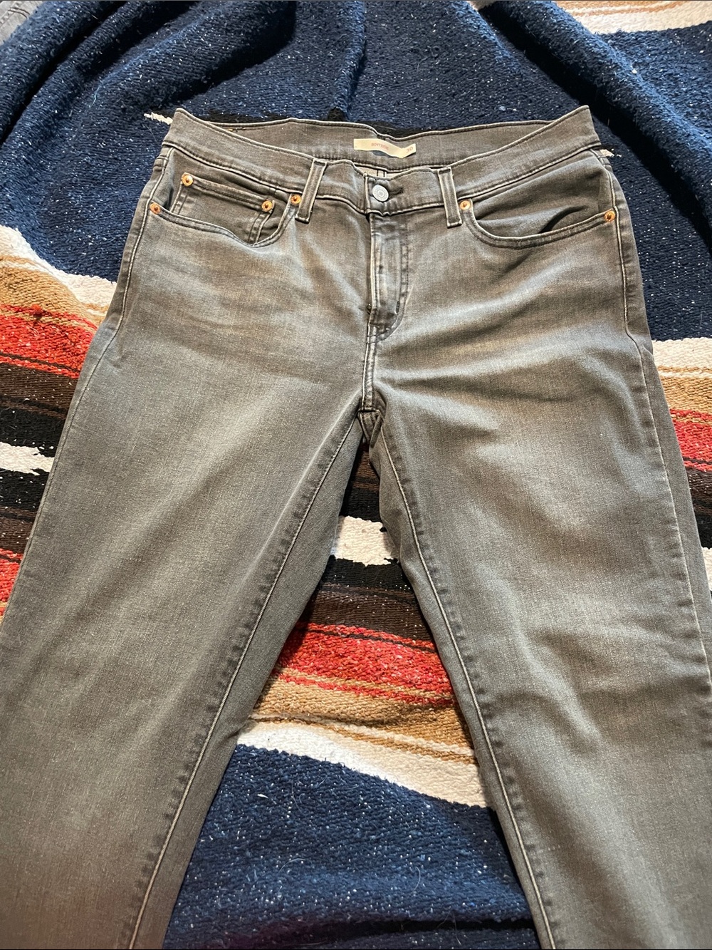 Levi's Women's Grey Boyfriend Jeans